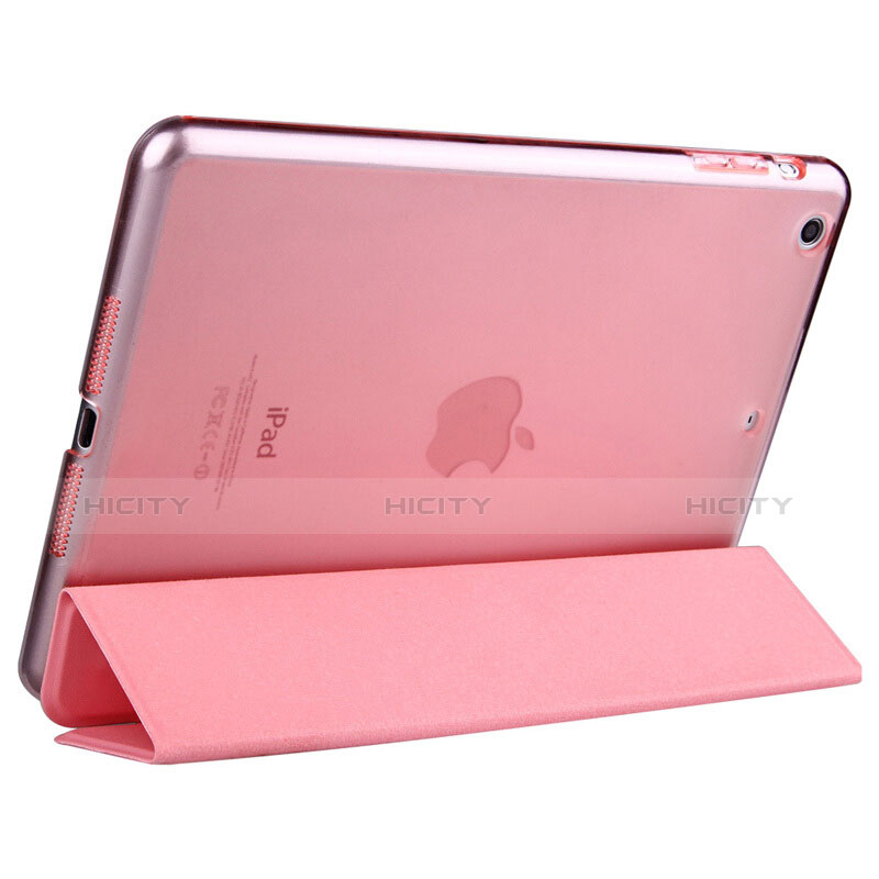 Cover Portafoglio In Pelle con Supporto L06 per Apple iPad Mini Rosa