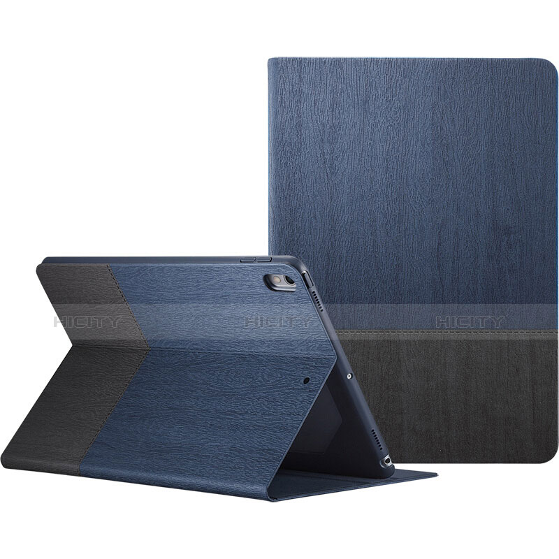 Cover Portafoglio In Pelle con Supporto L06 per Apple iPad Pro 10.5 Blu