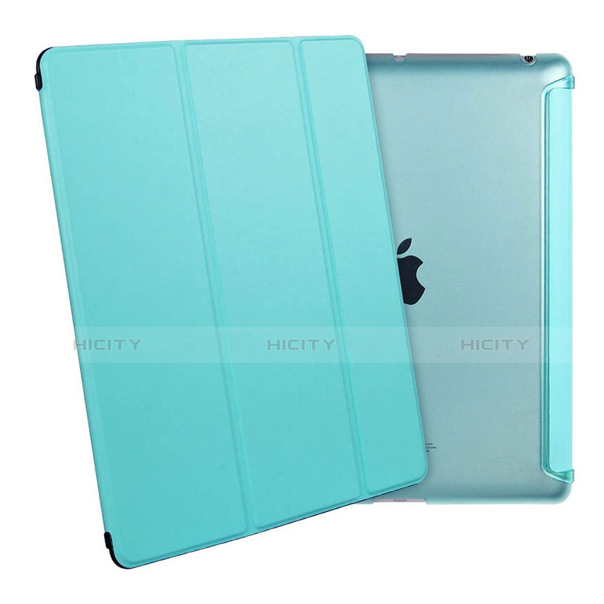 Cover Portafoglio In Pelle con Supporto per Apple iPad 3 Cielo Blu