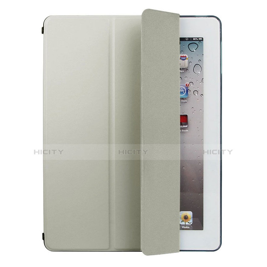 Cover Portafoglio In Pelle con Supporto per Apple iPad 4 Grigio