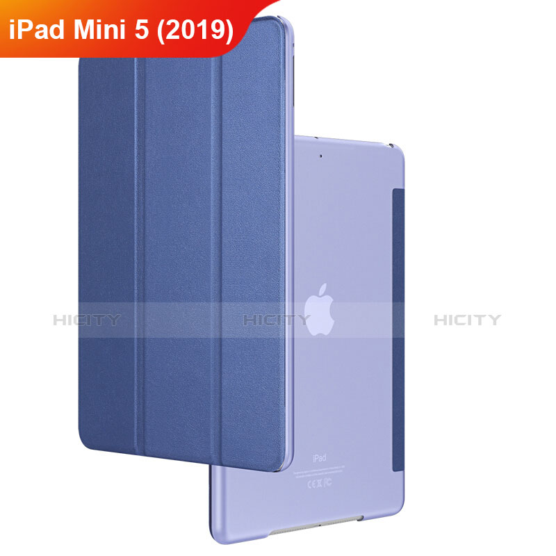 Cover Portafoglio In Pelle con Supporto per Apple iPad Mini 5 (2019) Blu