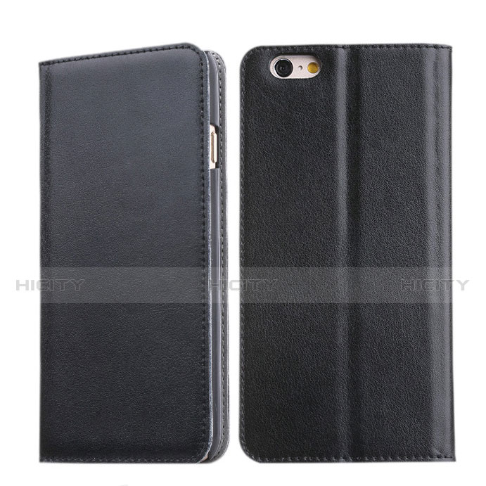 Cover Portafoglio In Pelle con Supporto per Apple iPhone 6 Plus Nero