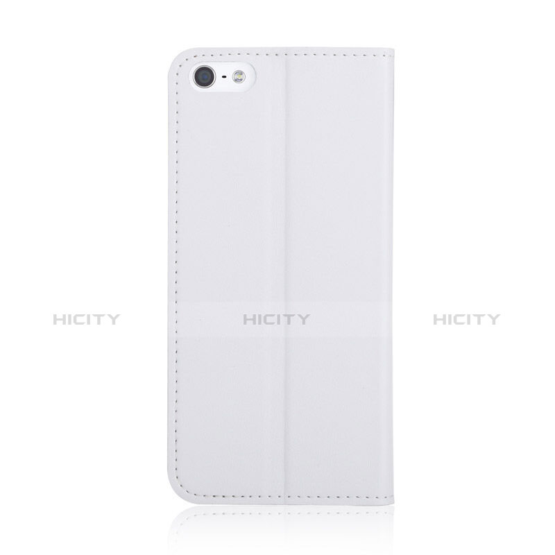 Cover Portafoglio In Pelle con Supporto per Apple iPhone SE Bianco
