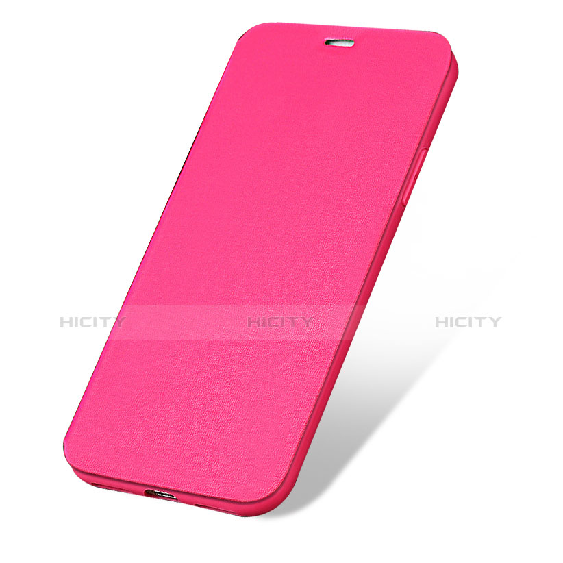 Cover Portafoglio In Pelle con Supporto per Apple iPhone Xs Rosa Caldo