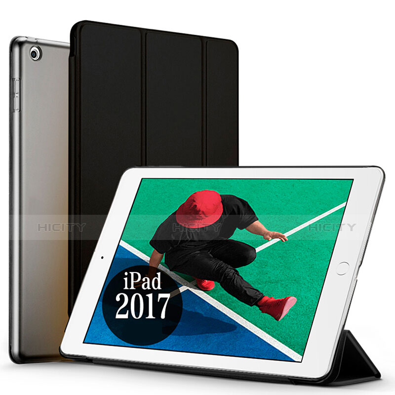 Cover Portafoglio In Pelle con Supporto per Apple New iPad 9.7 (2017) Nero
