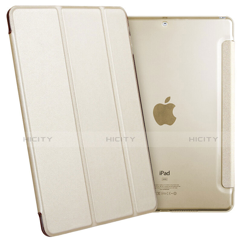 Cover Portafoglio In Pelle con Supporto per Apple New iPad 9.7 (2017) Oro