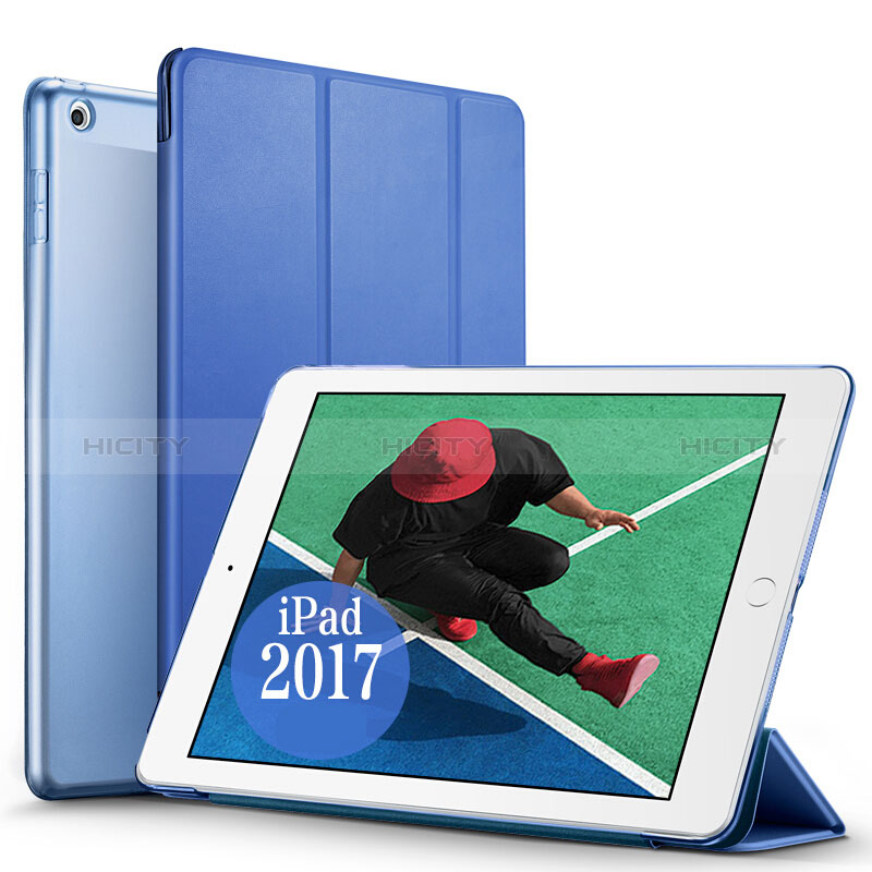 Cover Portafoglio In Pelle con Supporto per Apple New iPad 9.7 (2018) Blu