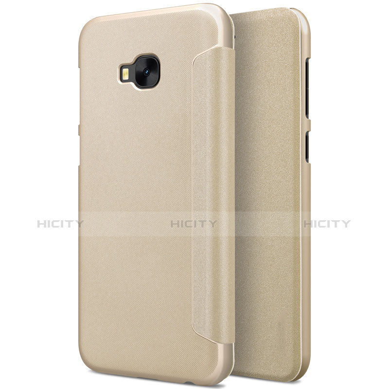 Cover Portafoglio In Pelle con Supporto per Asus Zenfone 4 Selfie Pro Oro