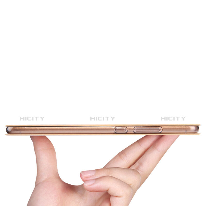 Cover Portafoglio In Pelle con Supporto per Huawei Enjoy 7S Oro