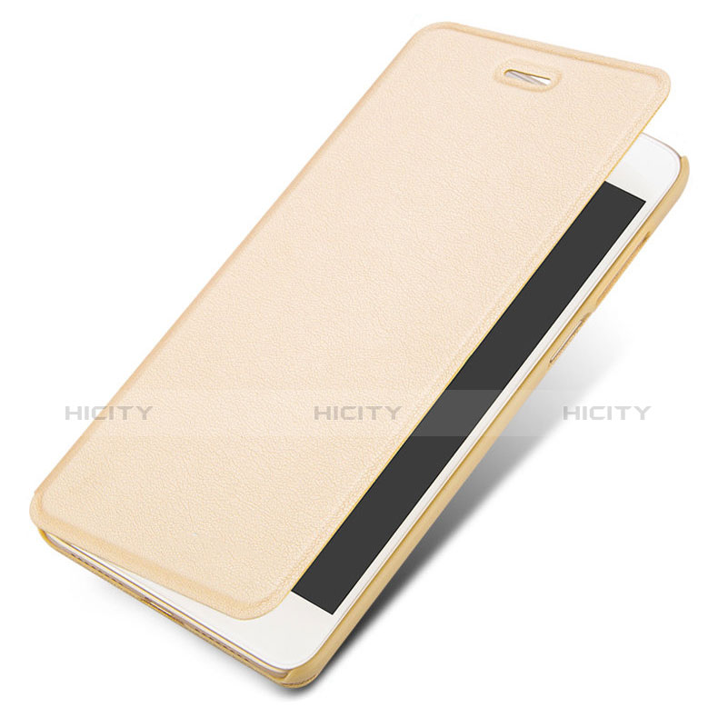 Cover Portafoglio In Pelle con Supporto per Huawei GR3 (2017) Oro