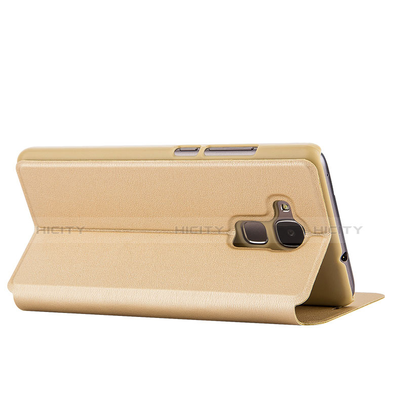 Cover Portafoglio In Pelle con Supporto per Huawei GR5 Mini Oro