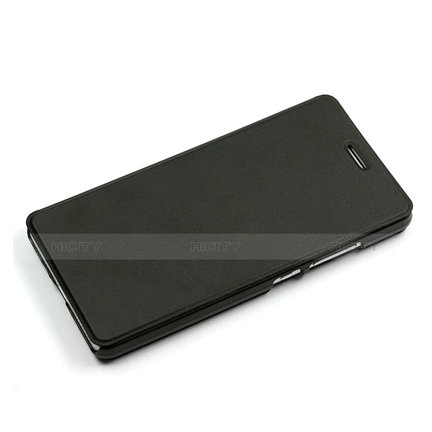 Cover Portafoglio In Pelle con Supporto per Huawei Honor 7 Dual SIM Nero