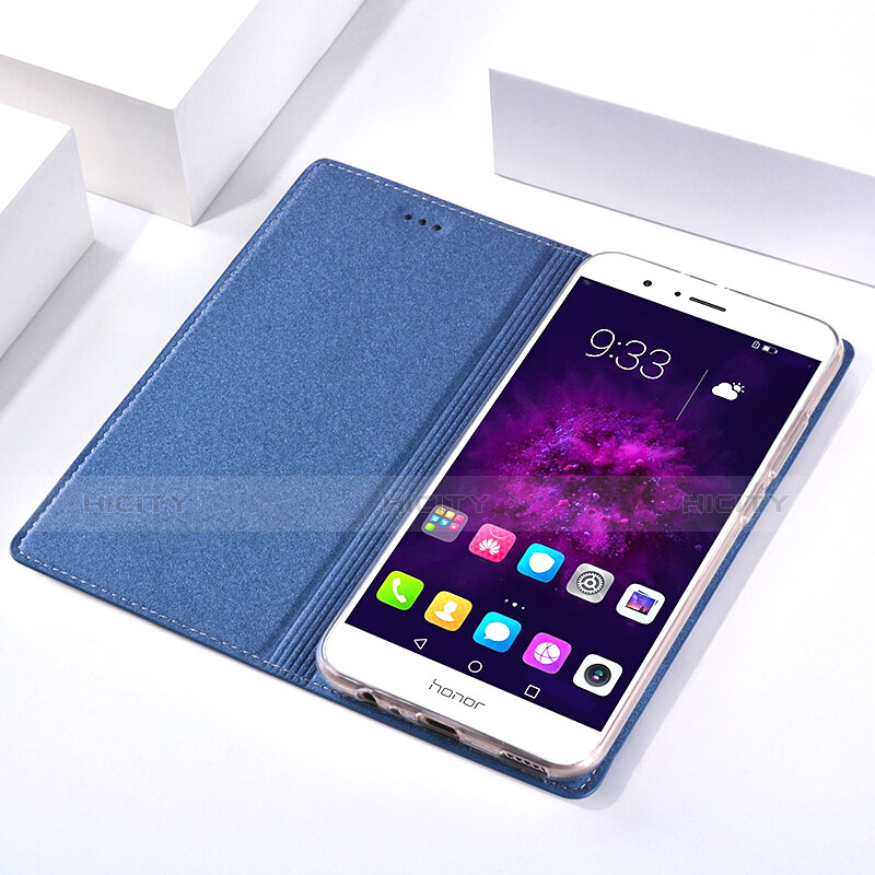 Cover Portafoglio In Pelle con Supporto per Huawei Honor 8 Pro Blu