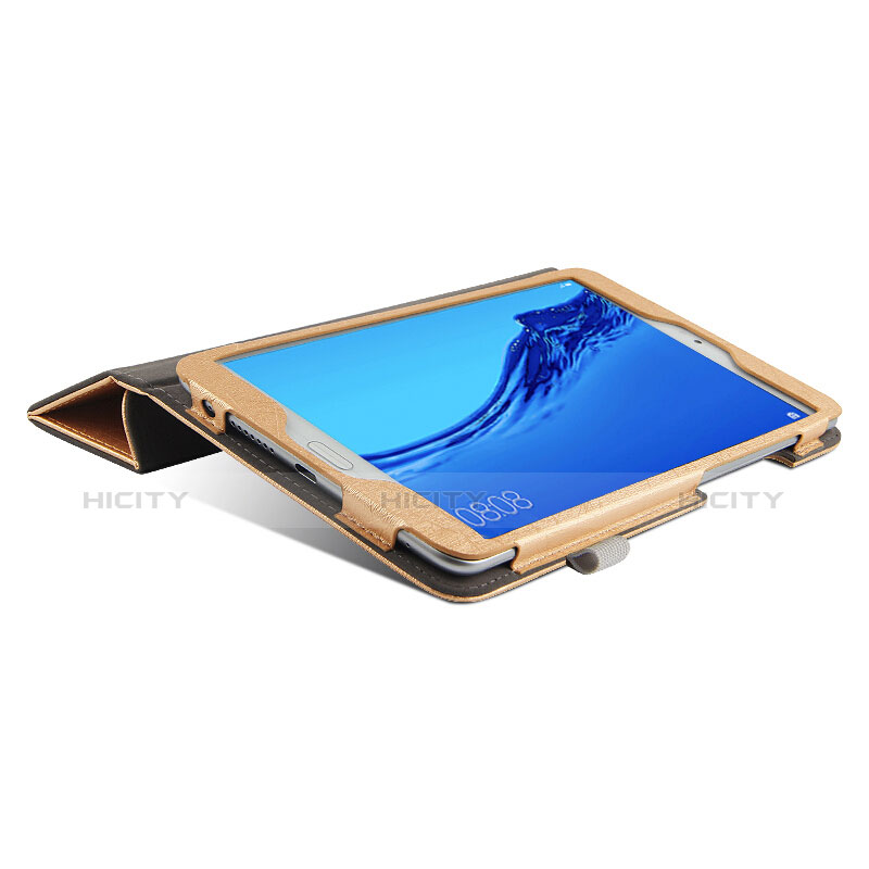 Cover Portafoglio In Pelle con Supporto per Huawei Honor WaterPlay 10.1 HDN-W09 Oro