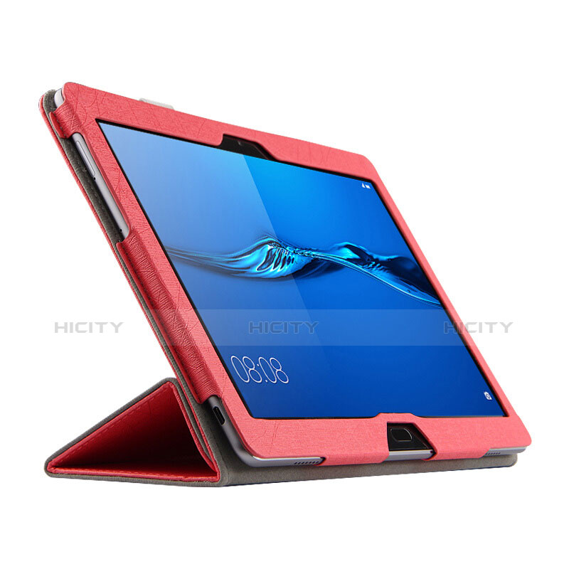 Cover Portafoglio In Pelle con Supporto per Huawei MediaPad M3 Lite 10.1 BAH-W09 Rosso