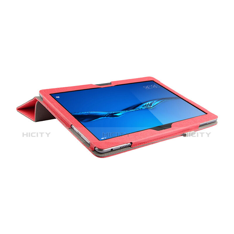 Cover Portafoglio In Pelle con Supporto per Huawei MediaPad M3 Lite 10.1 BAH-W09 Rosso