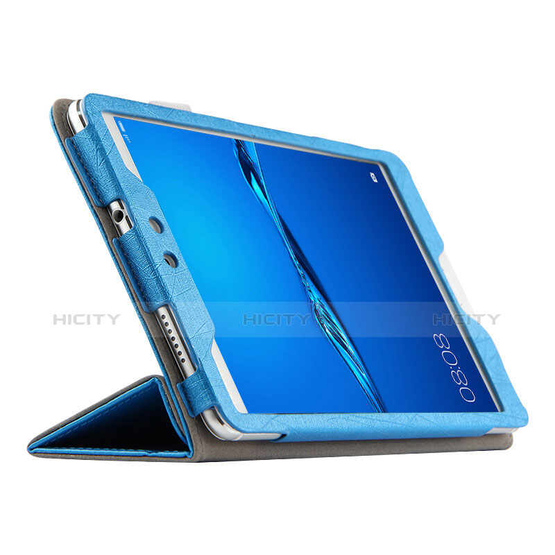 Cover Portafoglio In Pelle con Supporto per Huawei MediaPad M3 Lite 8.0 CPN-W09 CPN-AL00 Cielo Blu