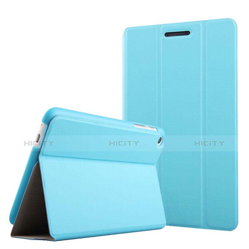 Cover Portafoglio In Pelle con Supporto per Huawei Mediapad T2 7.0 BGO-DL09 BGO-L03 Cielo Blu