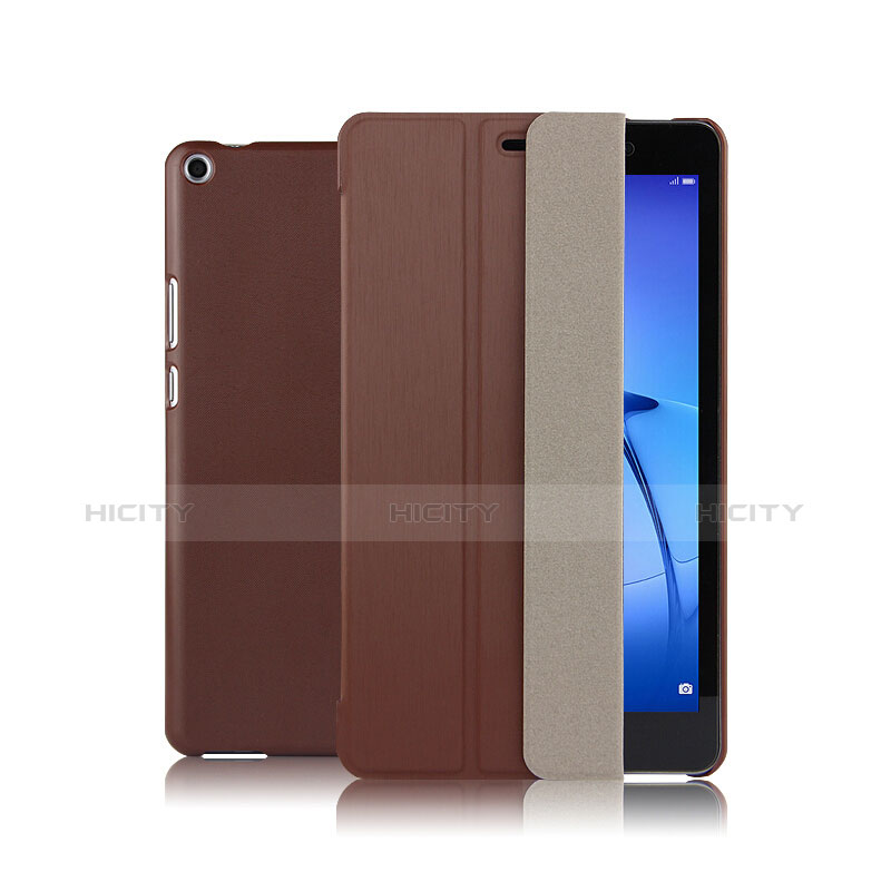 Cover Portafoglio In Pelle con Supporto per Huawei MediaPad T3 8.0 KOB-W09 KOB-L09 Marrone