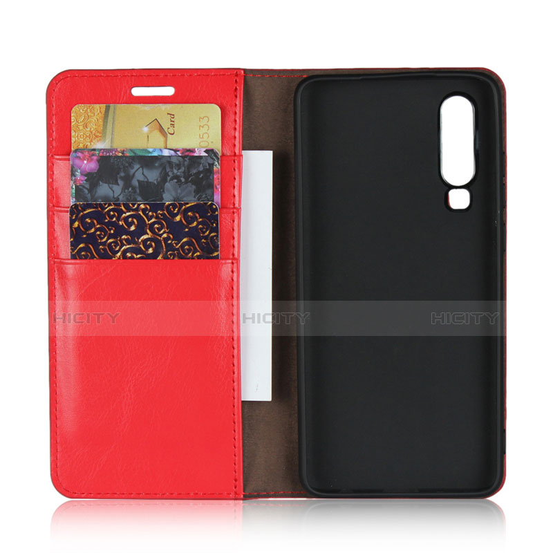 Cover Portafoglio In Pelle con Supporto per Huawei P30 Rosso