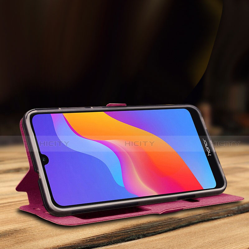 Cover Portafoglio In Pelle con Supporto per Huawei Y6 Prime (2019) Rosa Caldo