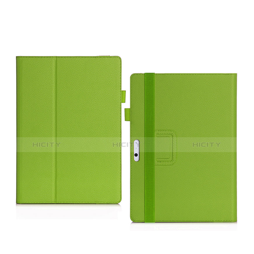 Cover Portafoglio In Pelle con Supporto per Microsoft Surface Pro 3 Verde