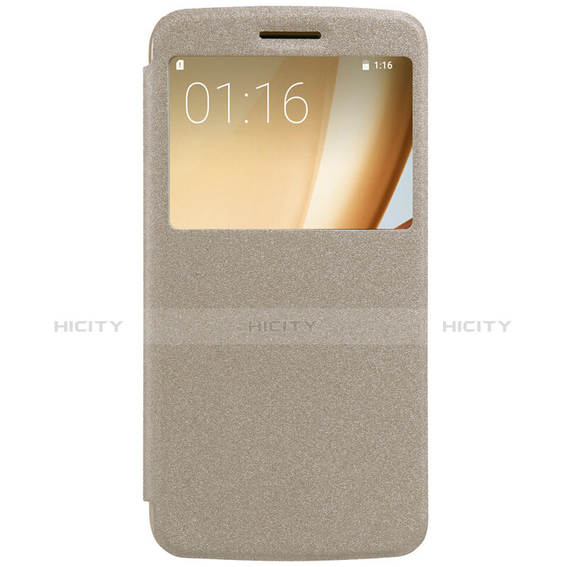 Cover Portafoglio In Pelle con Supporto per Motorola Moto M XT1662 Oro