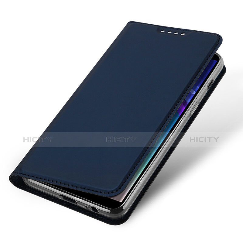 Cover Portafoglio In Pelle con Supporto per Samsung Galaxy A6 (2018) Blu