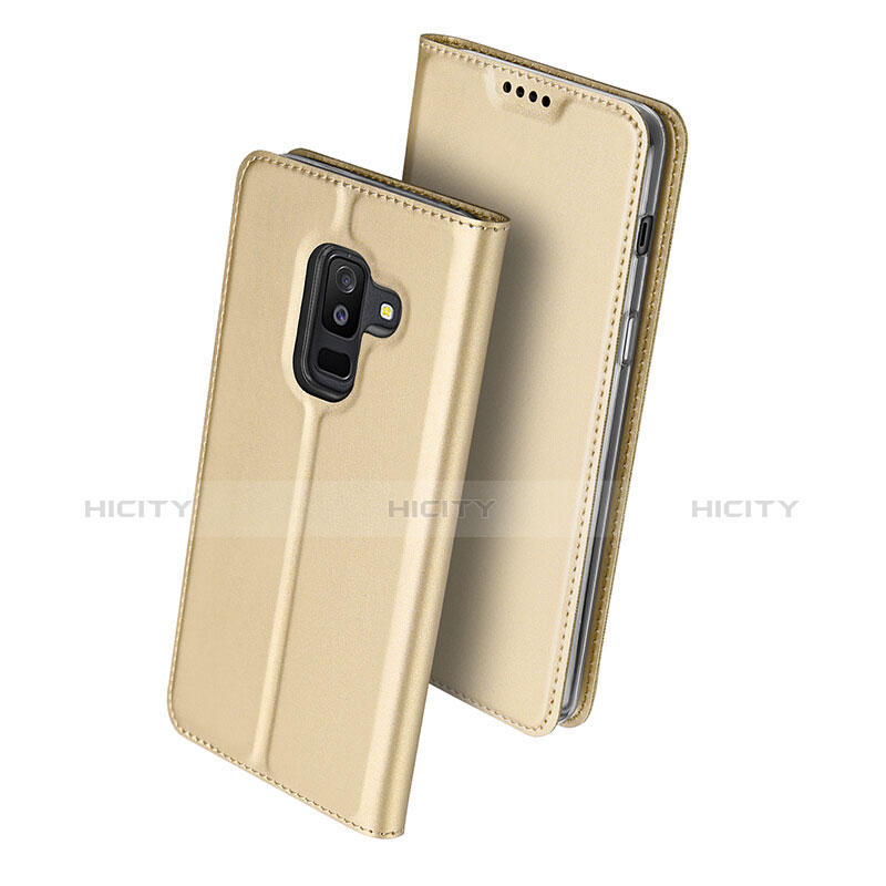 Cover Portafoglio In Pelle con Supporto per Samsung Galaxy A6 Plus Oro