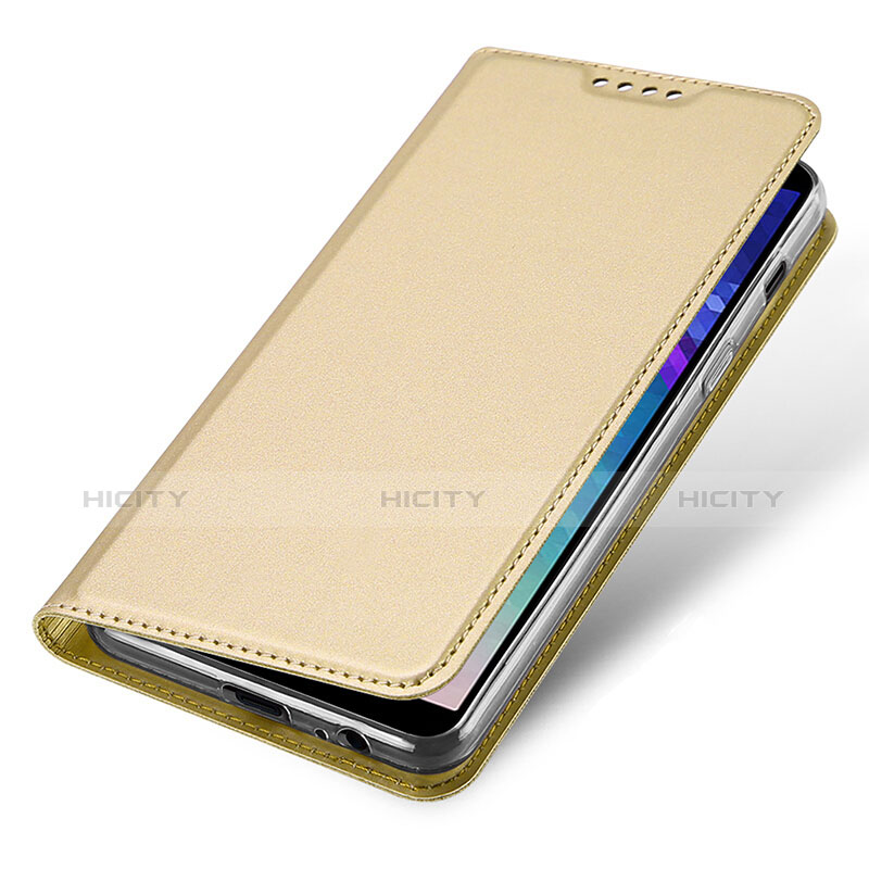 Cover Portafoglio In Pelle con Supporto per Samsung Galaxy A9 Star Lite Oro