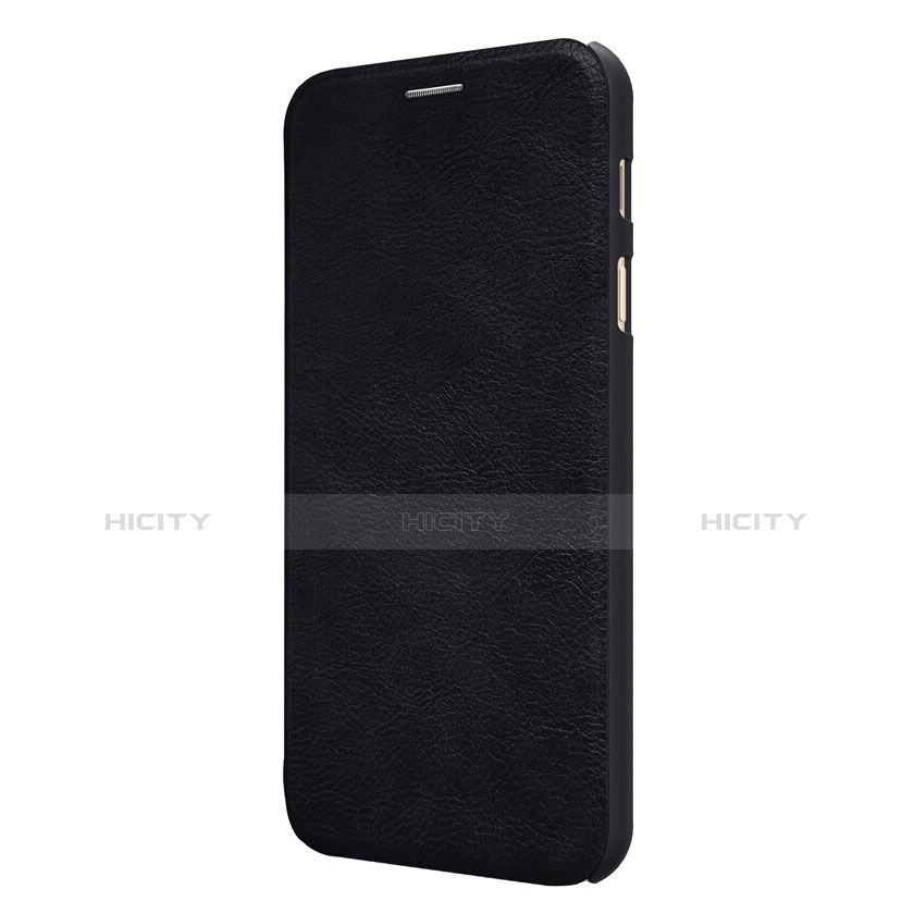 Cover Portafoglio In Pelle con Supporto per Samsung Galaxy C7 (2017) Nero