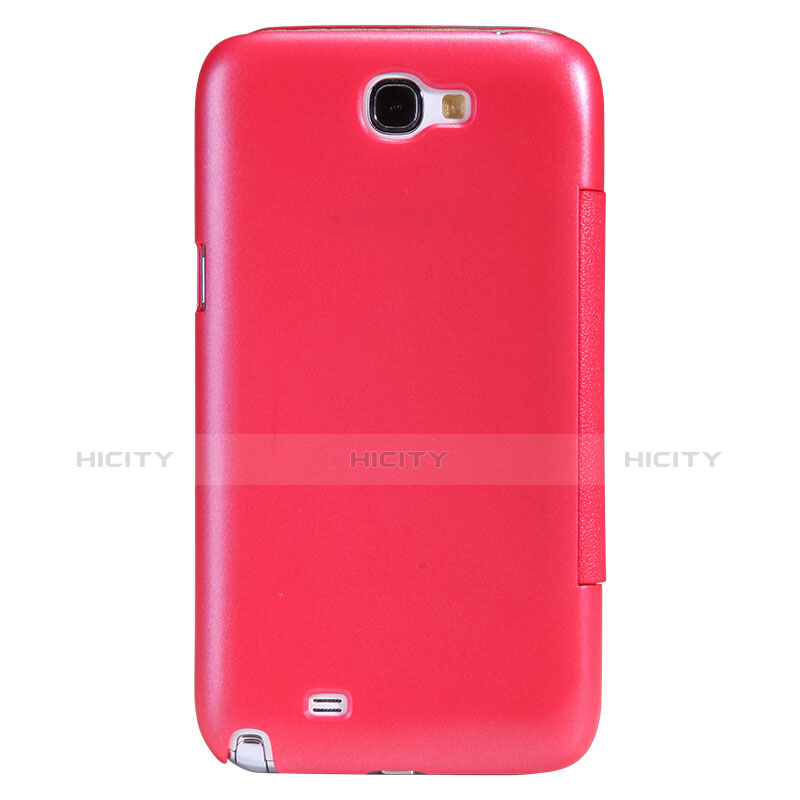 Cover Portafoglio In Pelle con Supporto per Samsung Galaxy Note 2 N7100 N7105 Rosso