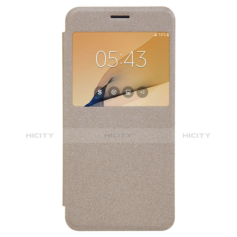 Cover Portafoglio In Pelle con Supporto per Samsung Galaxy On5 (2016) G570 G570F Oro