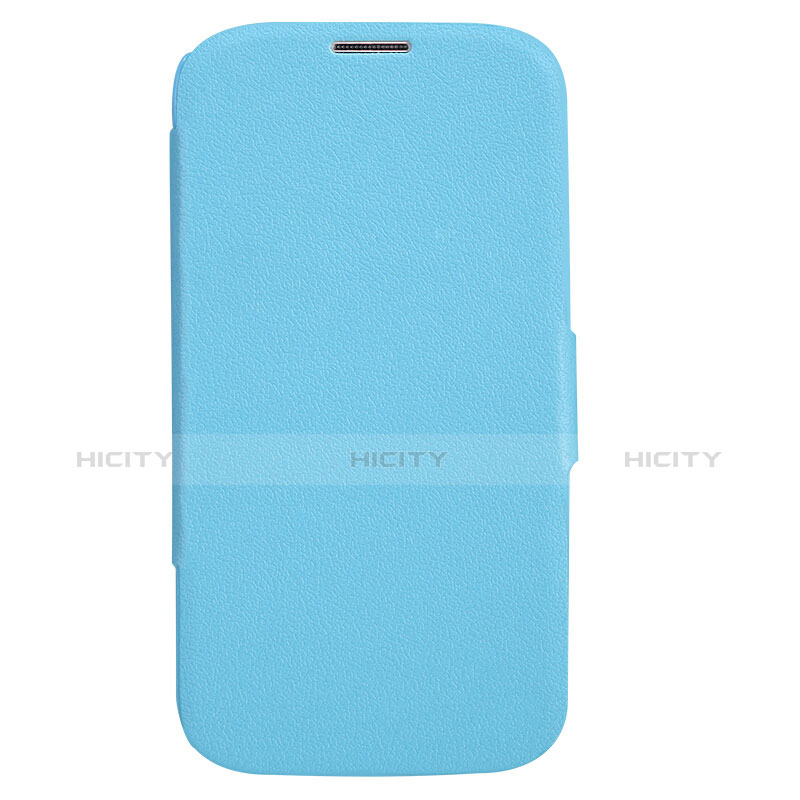 Cover Portafoglio In Pelle con Supporto per Samsung Galaxy S4 IV Advance i9500 Blu