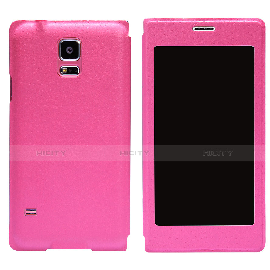 Cover Portafoglio In Pelle con Supporto per Samsung Galaxy S5 G900F G903F Rosa Caldo