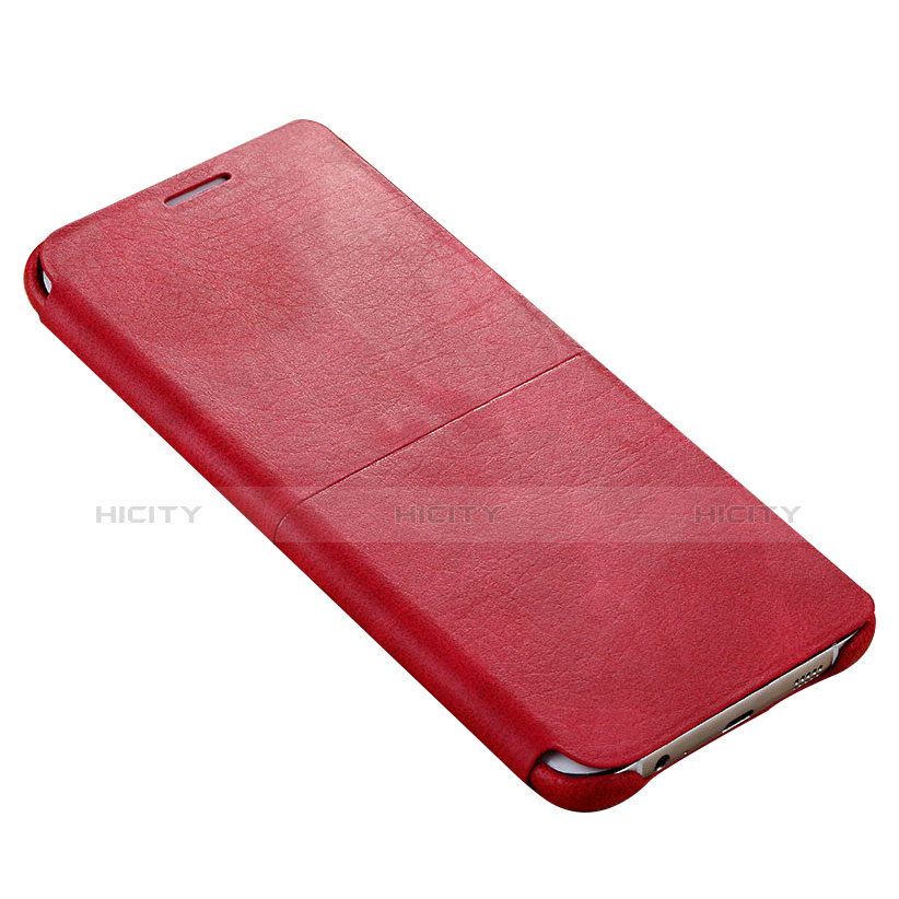 Cover Portafoglio In Pelle con Supporto per Samsung Galaxy S6 Edge+ Plus SM-G928F Rosso