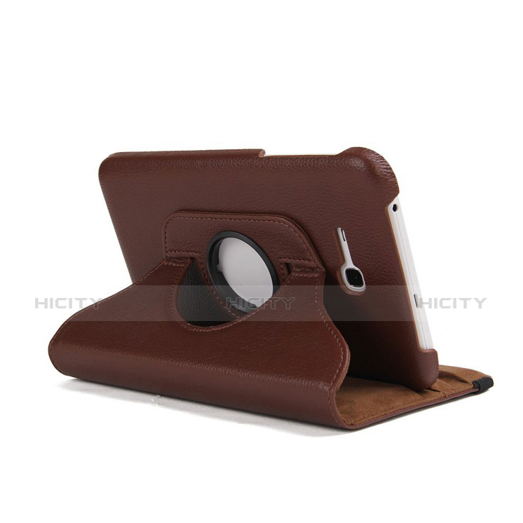 Cover Portafoglio In Pelle con Supporto per Samsung Galaxy Tab 3 Lite 7.0 T110 T113 Marrone