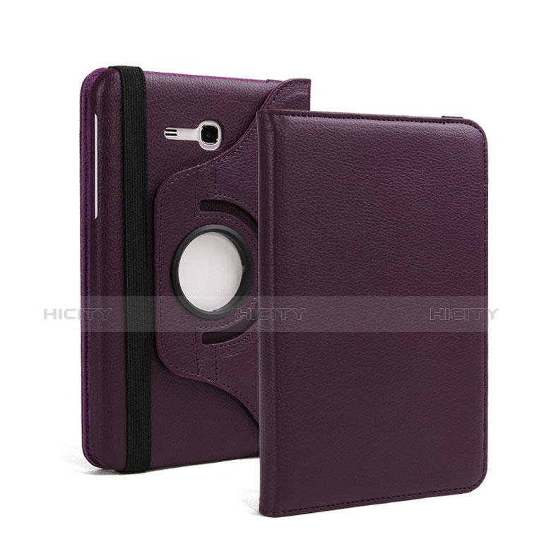 Cover Portafoglio In Pelle con Supporto per Samsung Galaxy Tab 3 Lite 7.0 T110 T113 Viola