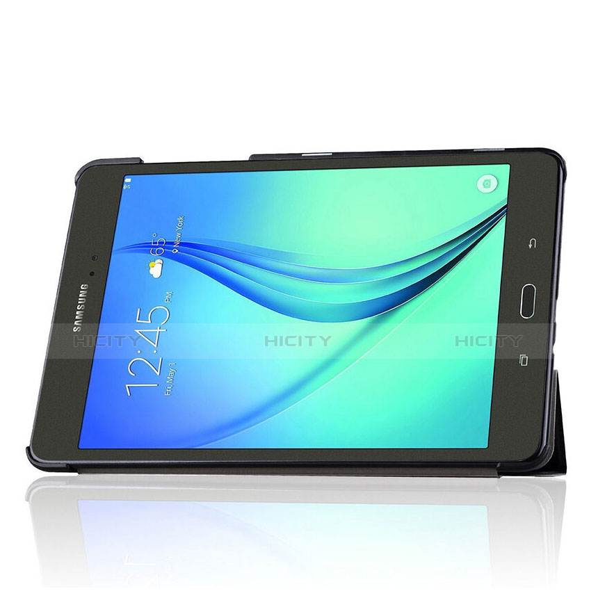 Cover Portafoglio In Pelle con Supporto per Samsung Galaxy Tab S2 8.0 SM-T710 SM-T715 Nero