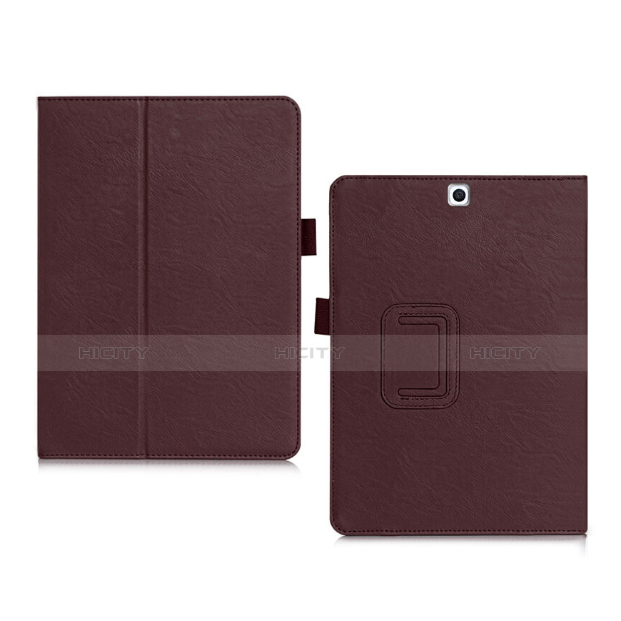 Cover Portafoglio In Pelle con Supporto per Samsung Galaxy Tab S2 9.7 SM-T810 SM-T815 Marrone