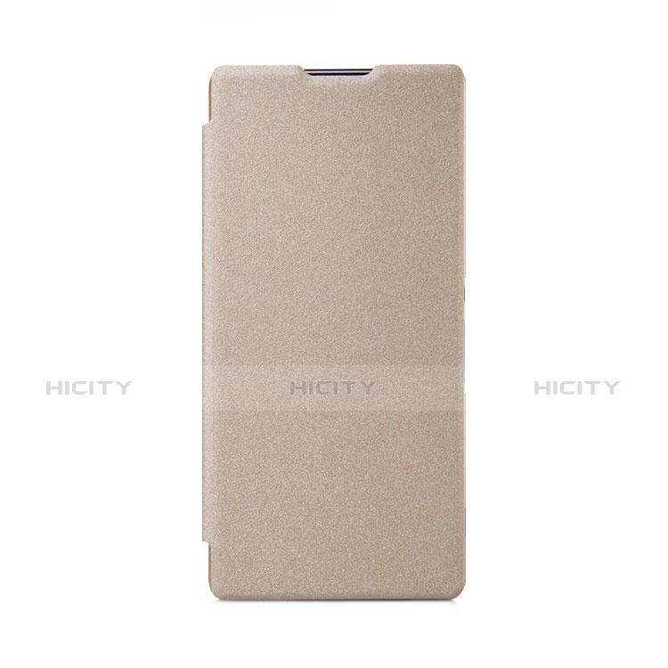 Cover Portafoglio In Pelle con Supporto per Sony Xperia XA Ultra Oro