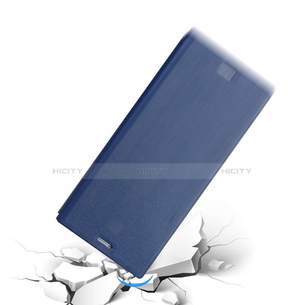 Cover Portafoglio In Pelle con Supporto per Sony Xperia XZ Blu