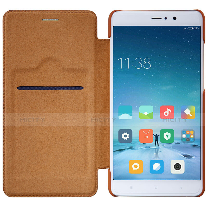 Cover Portafoglio In Pelle con Supporto per Xiaomi Mi 5S Plus Marrone