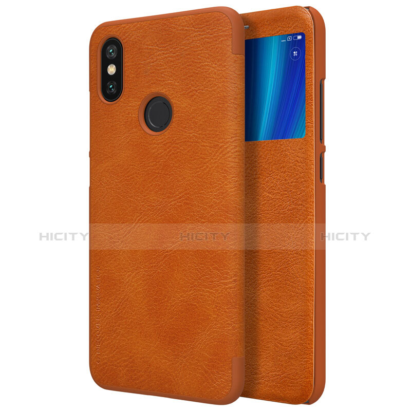 Cover Portafoglio In Pelle con Supporto per Xiaomi Mi 6X Marrone