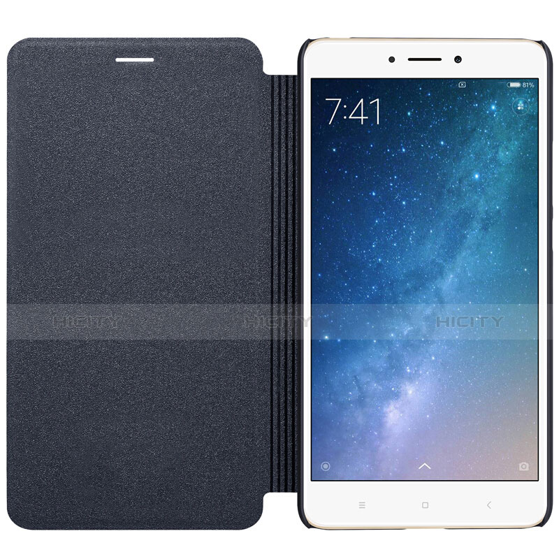 Cover Portafoglio In Pelle con Supporto per Xiaomi Mi Max 2 Nero