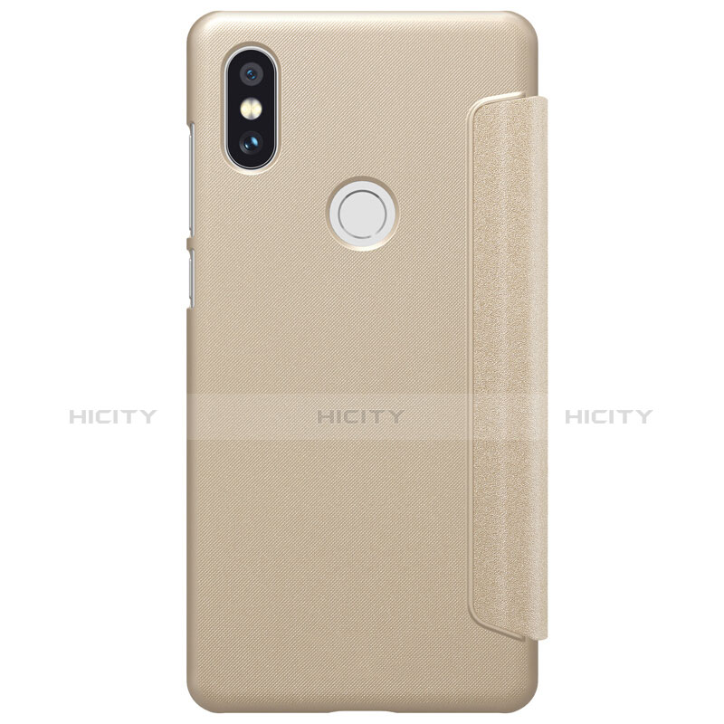 Cover Portafoglio In Pelle con Supporto per Xiaomi Mi Mix 2S Oro