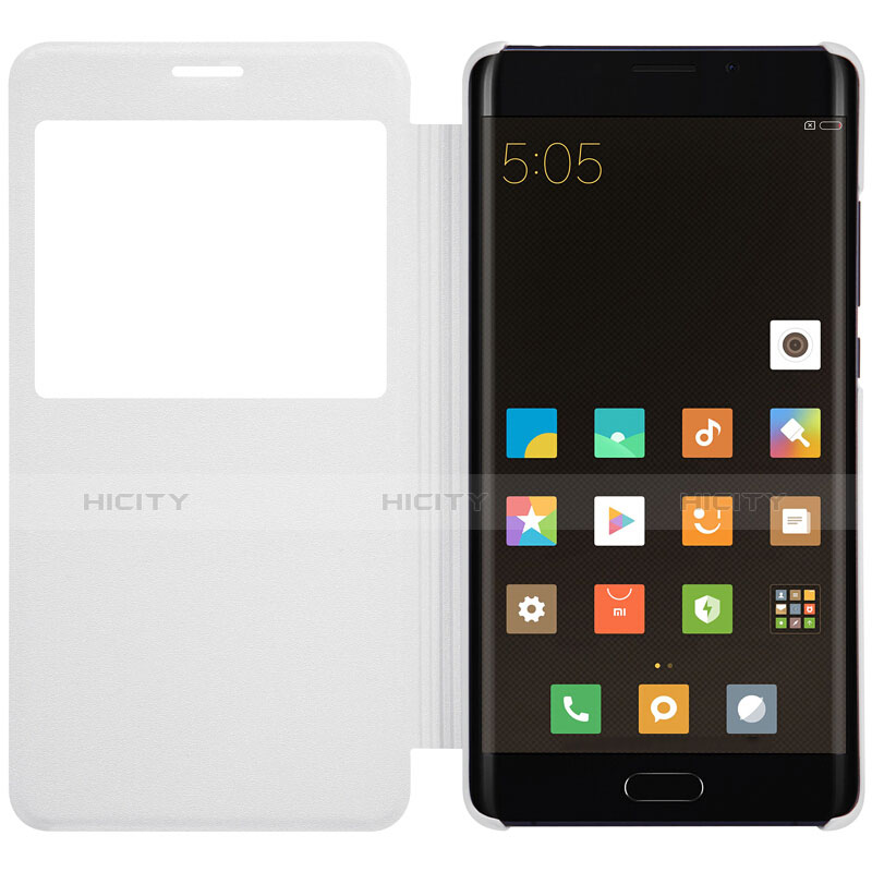 Cover Portafoglio In Pelle con Supporto per Xiaomi Mi Note 2 Special Edition Bianco