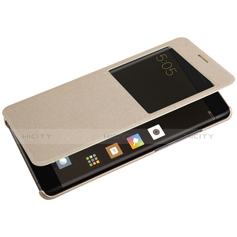 Cover Portafoglio In Pelle con Supporto per Xiaomi Mi Note 2 Special Edition Oro