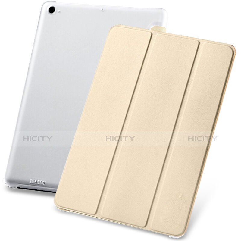 Cover Portafoglio In Pelle con Supporto per Xiaomi Mi Pad 3 Oro