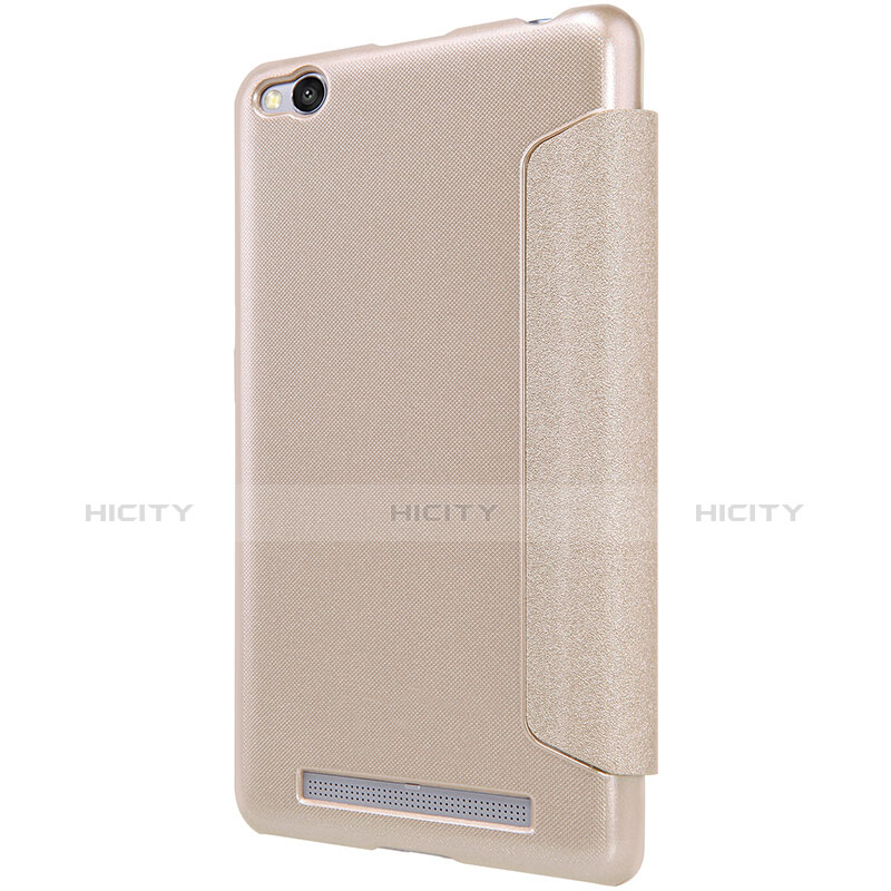 Cover Portafoglio In Pelle con Supporto per Xiaomi Redmi 3 Oro